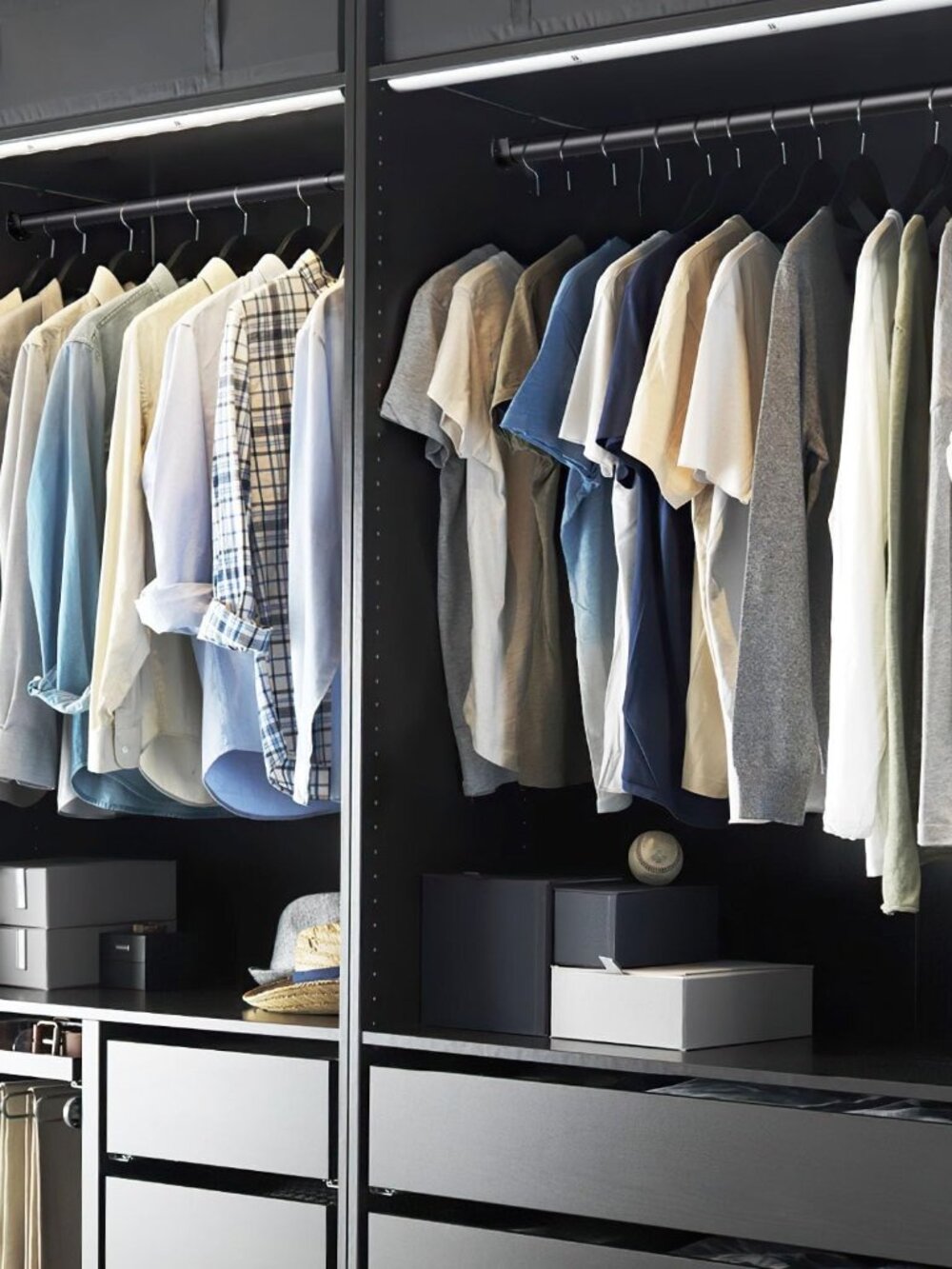 Closet Rods for Hanging Clothes, 17 to 84 Inches Stepless Adjustable Metal Close - Picture 3 of 9